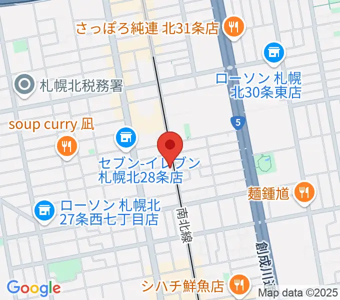 ムジークスタジオの地図