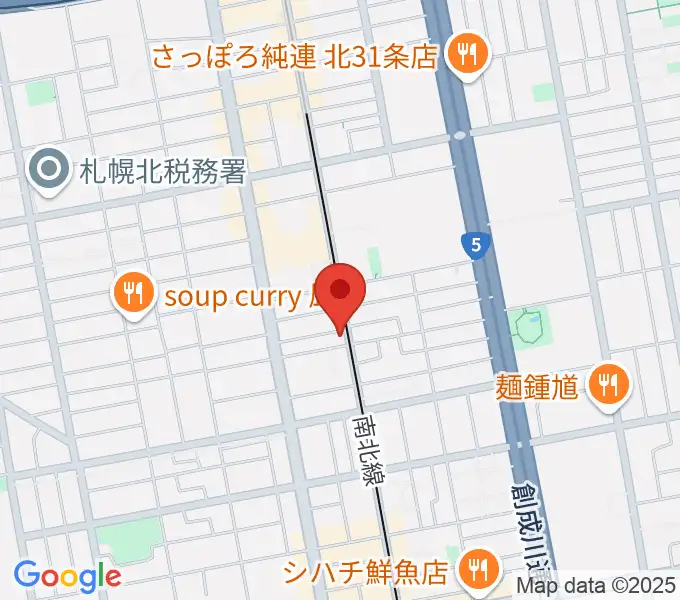 ムジークスタジオの地図