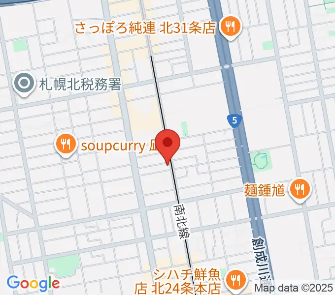 ムジークスタジオの地図
