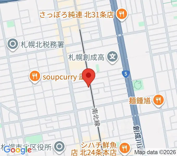 ムジークスタジオの地図