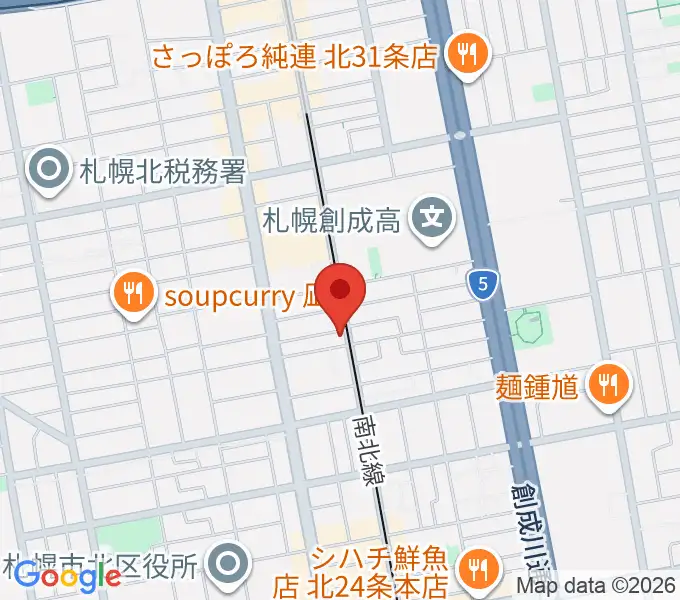 ムジークスタジオの地図
