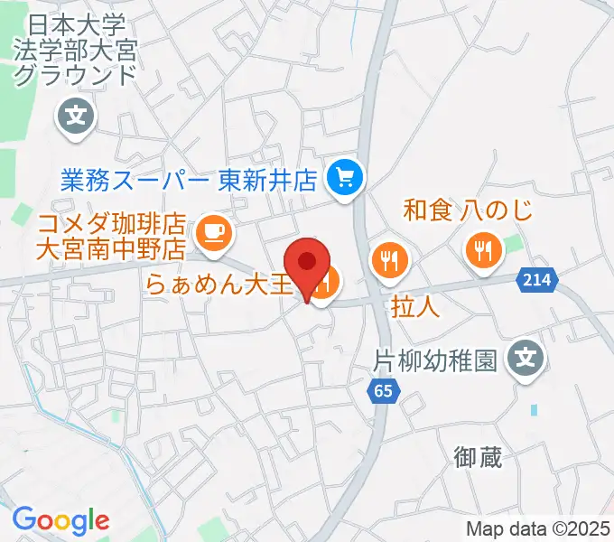 JUNKING GUITARS かんたんギター教室の地図