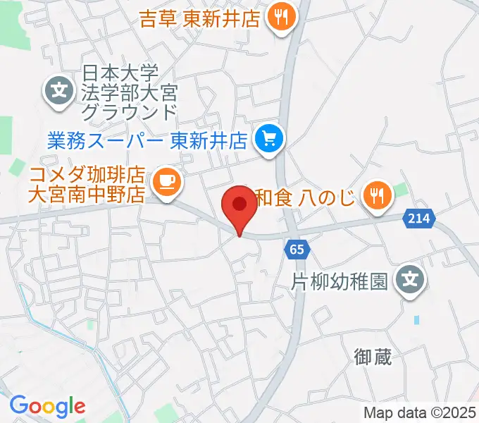 JUNKING GUITARS かんたんギター教室の地図