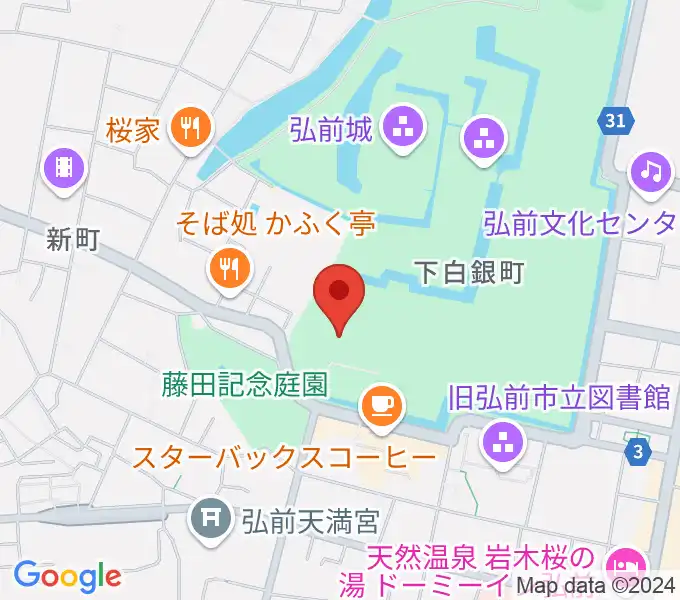 弘前市民会館の地図