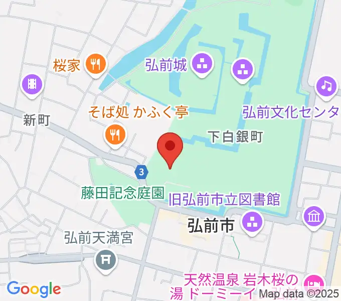弘前市民会館の地図