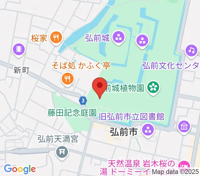 弘前市民会館の地図