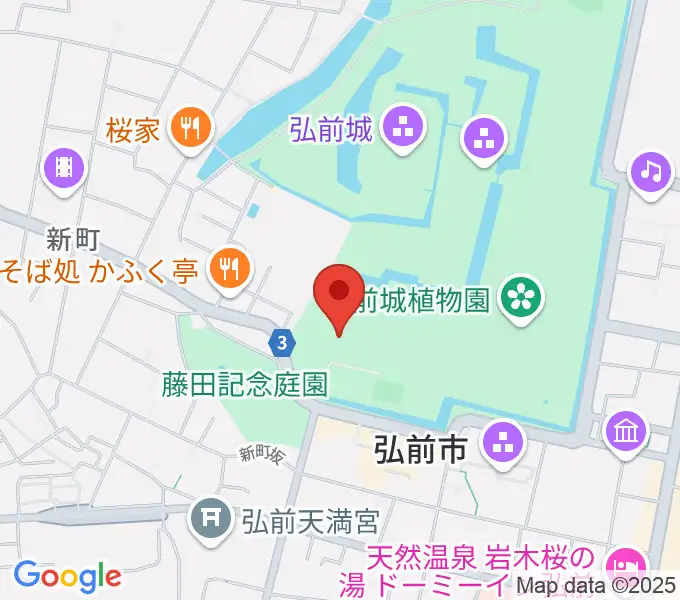 弘前市民会館の地図