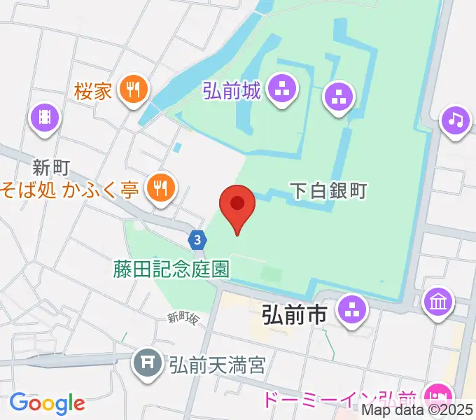 弘前市民会館の地図