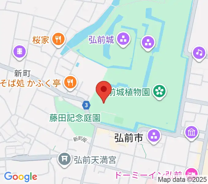 弘前市民会館の地図