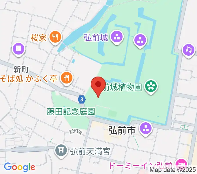 弘前市民会館の地図