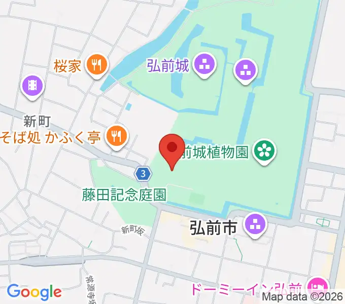 弘前市民会館の地図