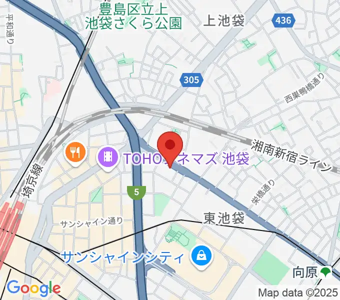 コアミュージックスクール 池袋校の地図