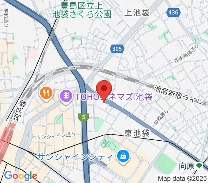 コアミュージックスクール 池袋校の地図