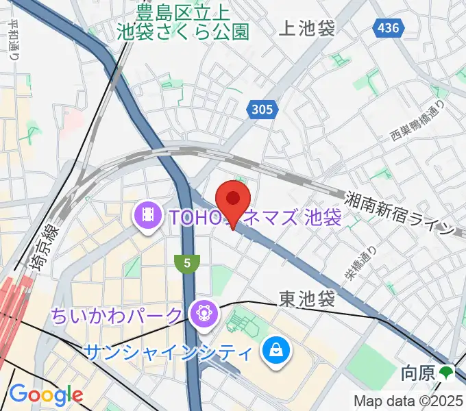 コアミュージックスクール 池袋校の地図