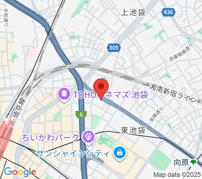 コアミュージックスクール 池袋校の地図