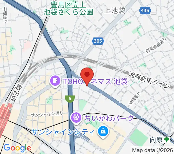コアミュージックスクール 池袋校の地図