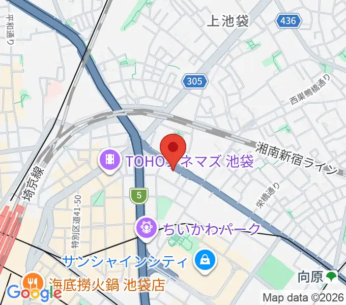 コアミュージックスクール 池袋校の地図