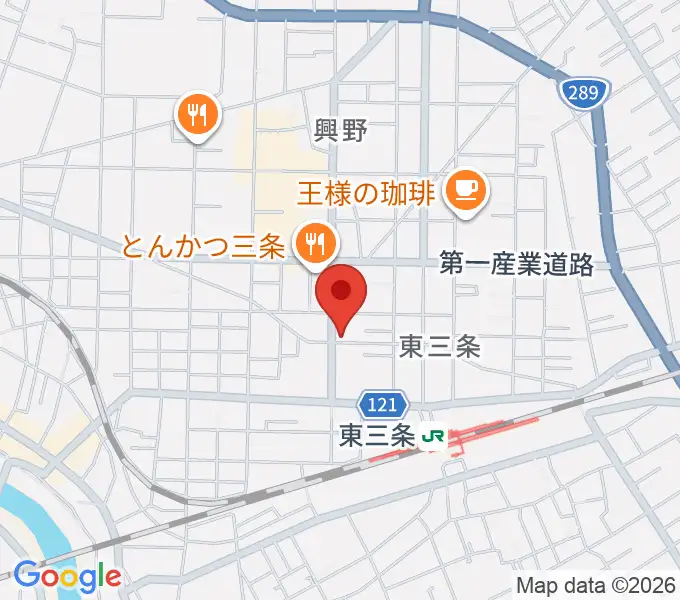 わたじん楽器 三条店の地図