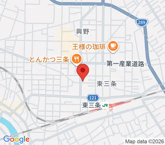 わたじん楽器 三条店の地図