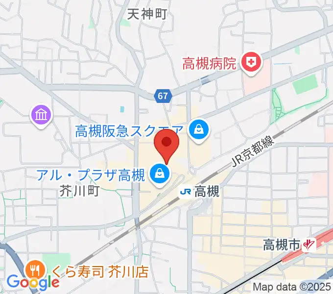 高槻シード音楽教室の地図