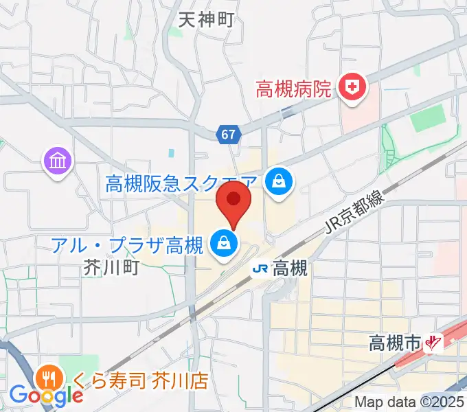 高槻シード音楽教室の地図