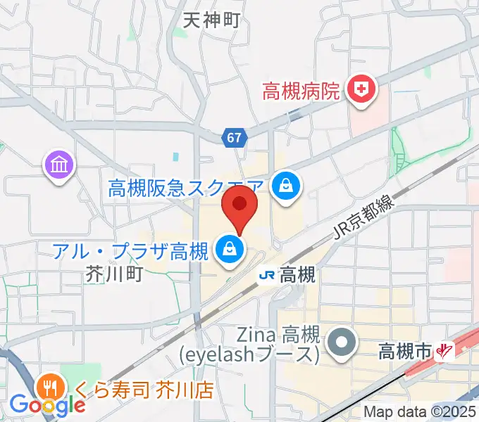 高槻シード音楽教室の地図