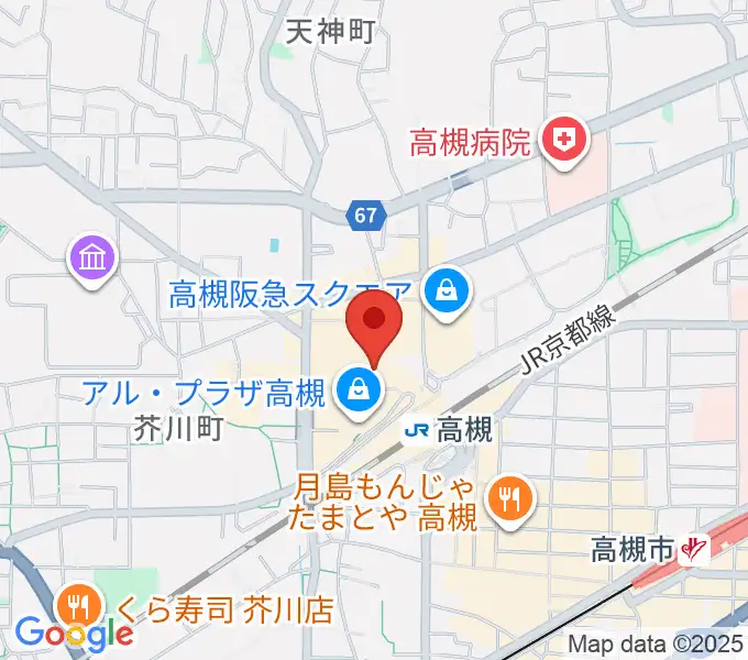 高槻シード音楽教室の地図