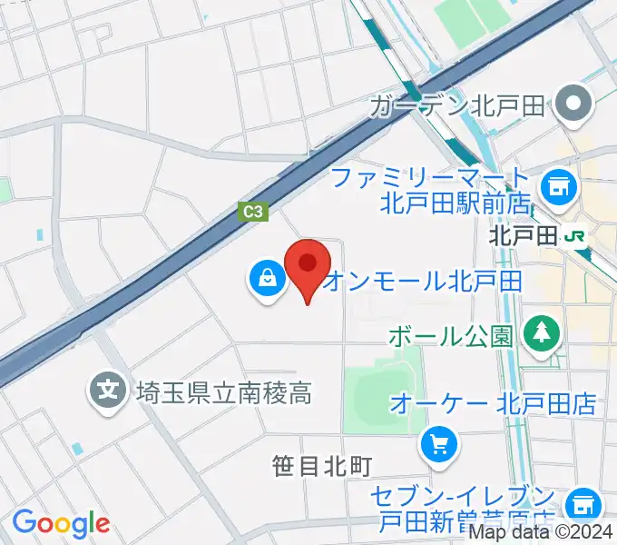 山野楽器 イオンモール北戸田店の地図