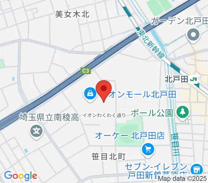 山野楽器 イオンモール北戸田店の地図