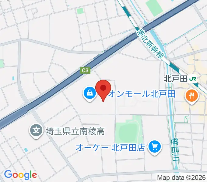 山野楽器 イオンモール北戸田店の地図