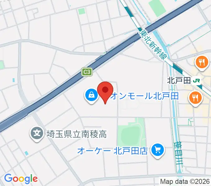 山野楽器 イオンモール北戸田店の地図