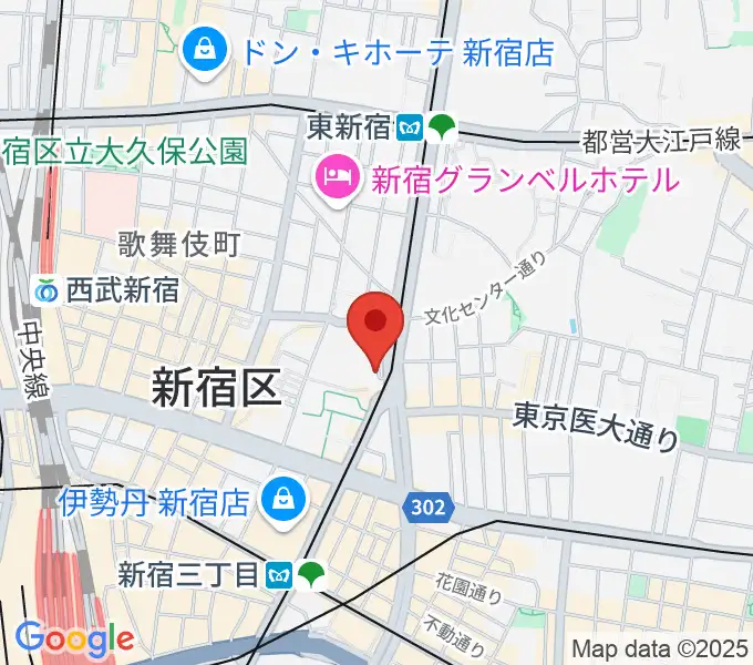 ヒルバレースタジオの地図