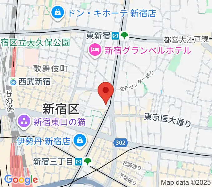 ヒルバレースタジオの地図