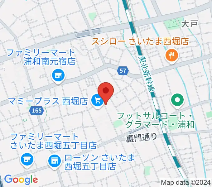 西堀音楽外語学院の地図