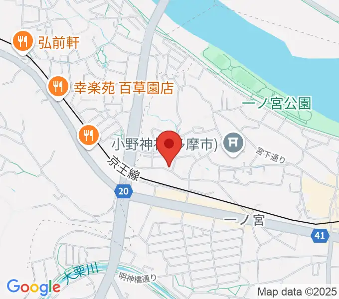 バグパイプ販売店 Dスローの地図