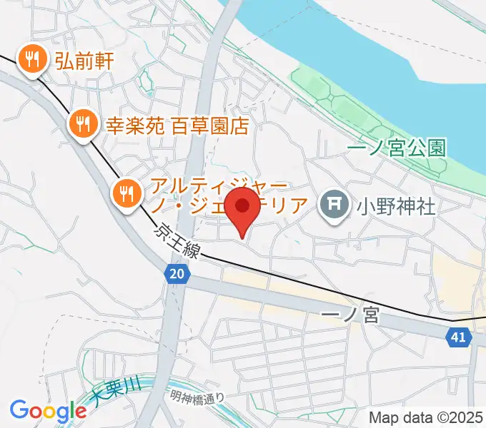 バグパイプ販売店 Dスローの地図