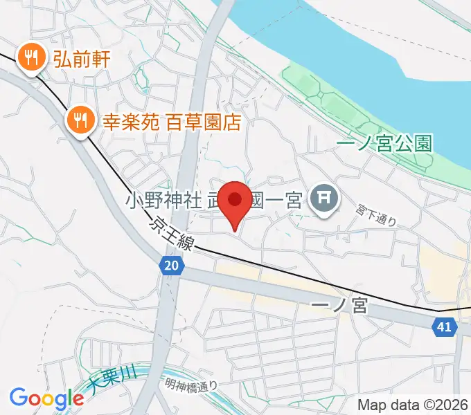 バグパイプ販売店 Dスローの地図