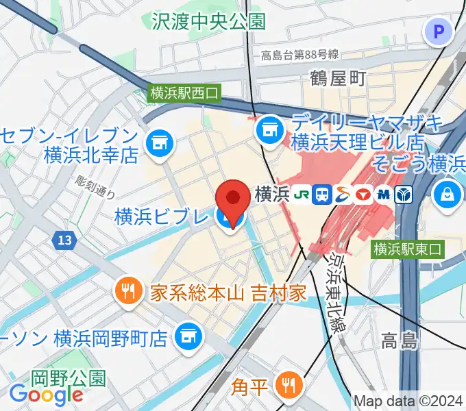 タワーレコード横浜ビブレ店の地図