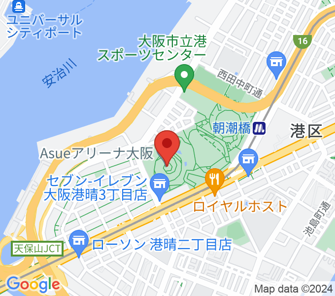 Asueアリーナ大阪の場所