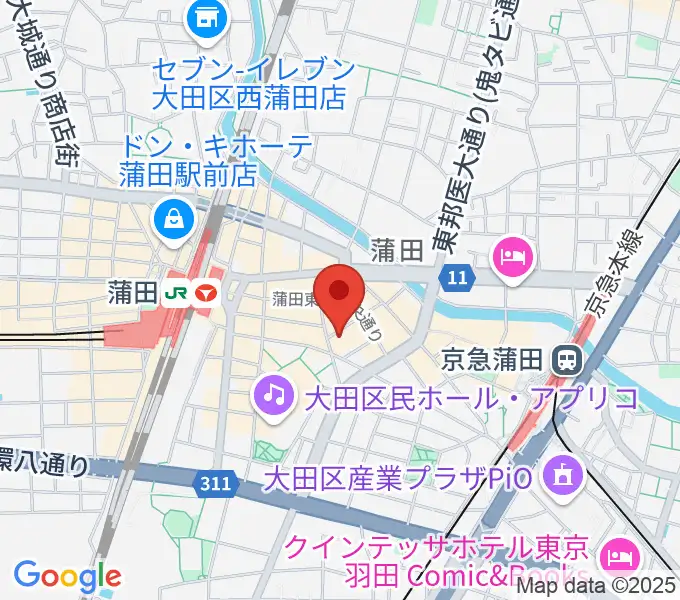 ジェイコブ音楽教室の地図