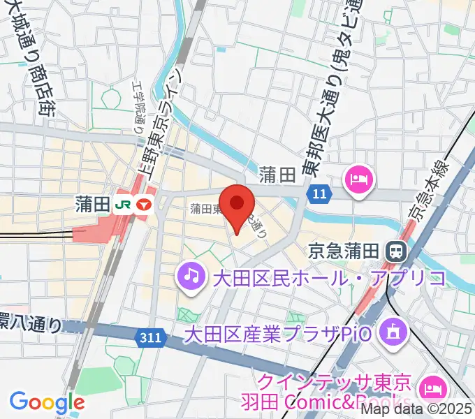 ジェイコブ音楽教室の地図
