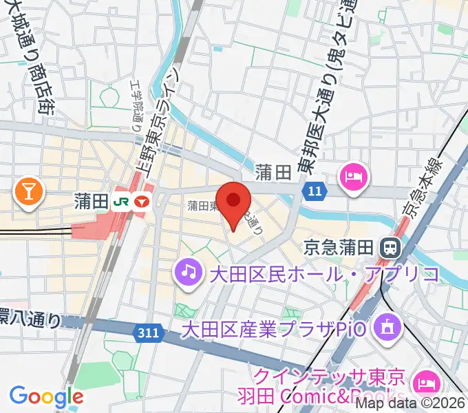 ジェイコブ音楽教室の地図