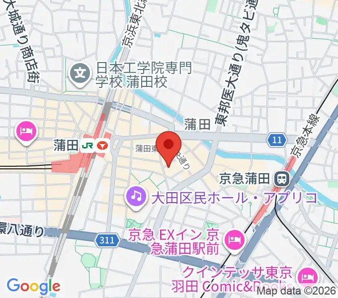 ジェイコブ音楽教室の地図