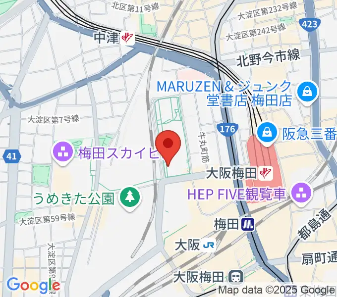 島村楽器 グランフロント大阪の地図