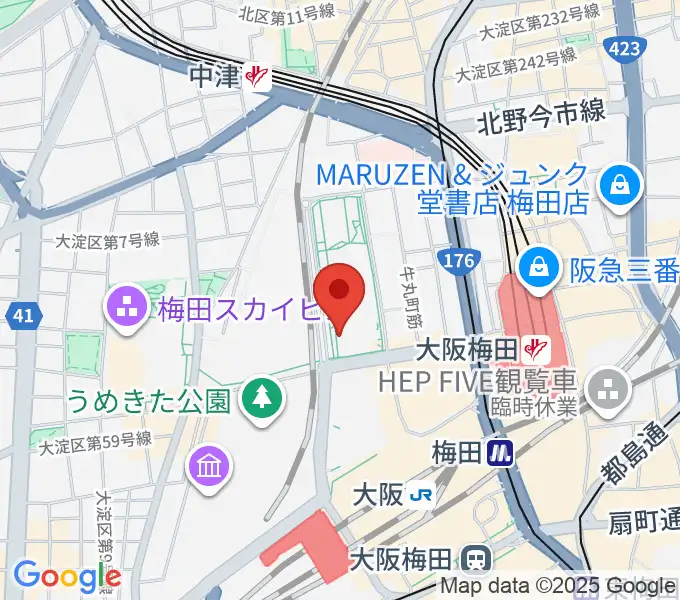 島村楽器 グランフロント大阪の地図