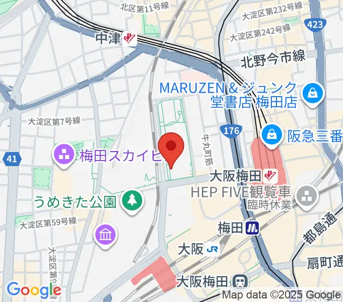 島村楽器 グランフロント大阪の地図