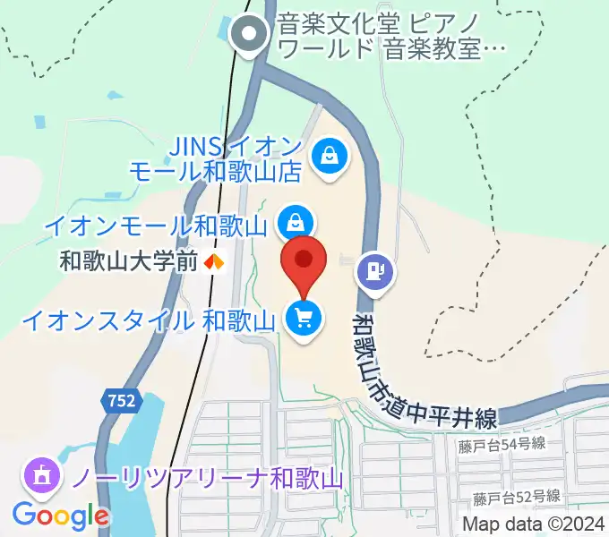 島村楽器 イオンモール和歌山店の地図