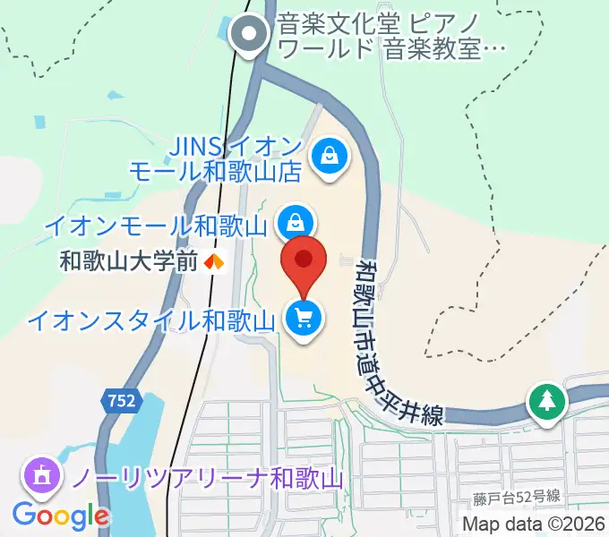 島村楽器 イオンモール和歌山店の地図