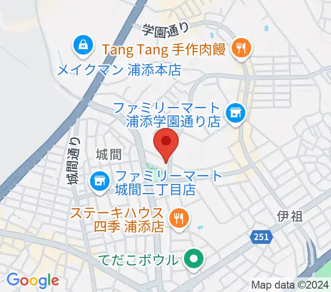 ミュージックハウスの地図