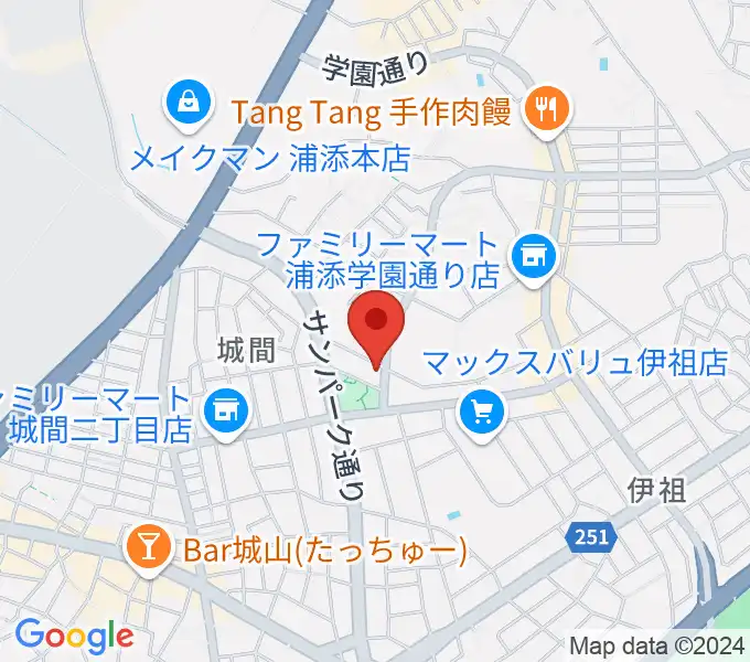 ミュージックハウスの地図